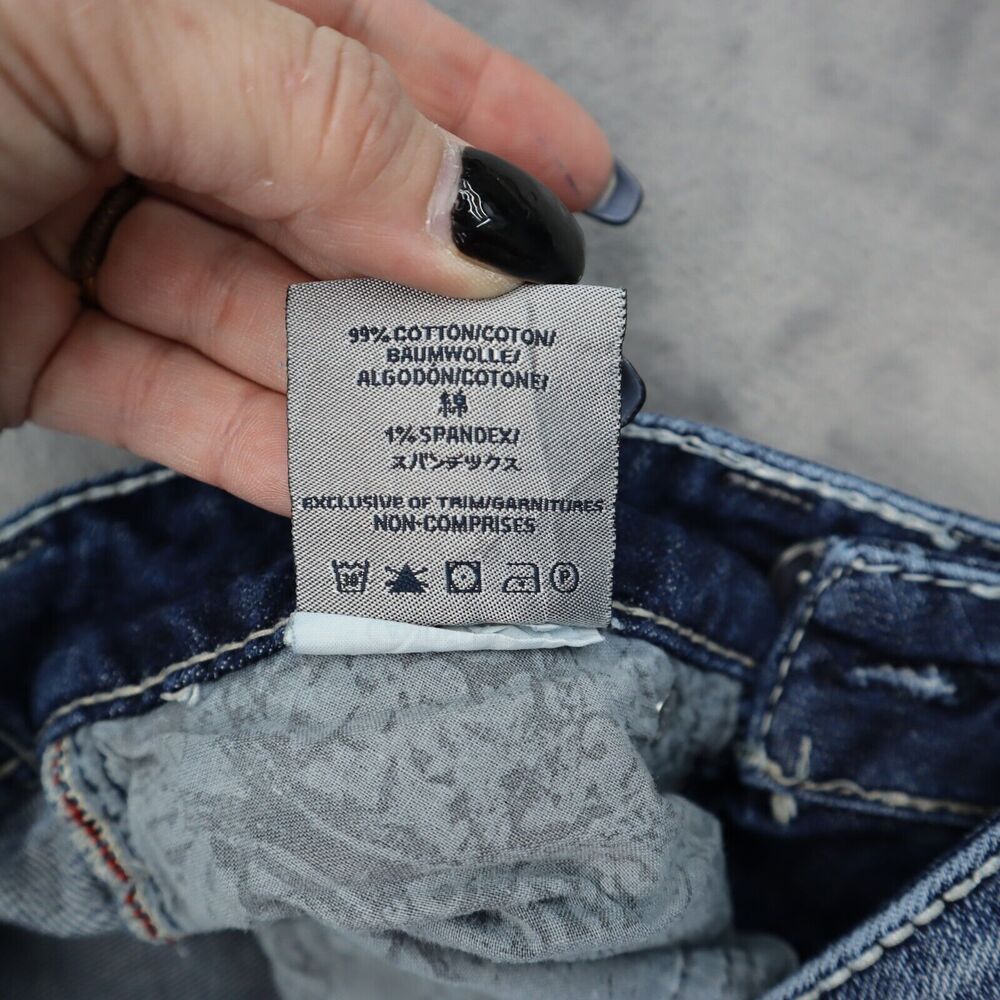 Silver Jeans Co Pants Womens 24 Blue Denim Camden Rose Distressed Pockets Jeans - Picture 4 of 16